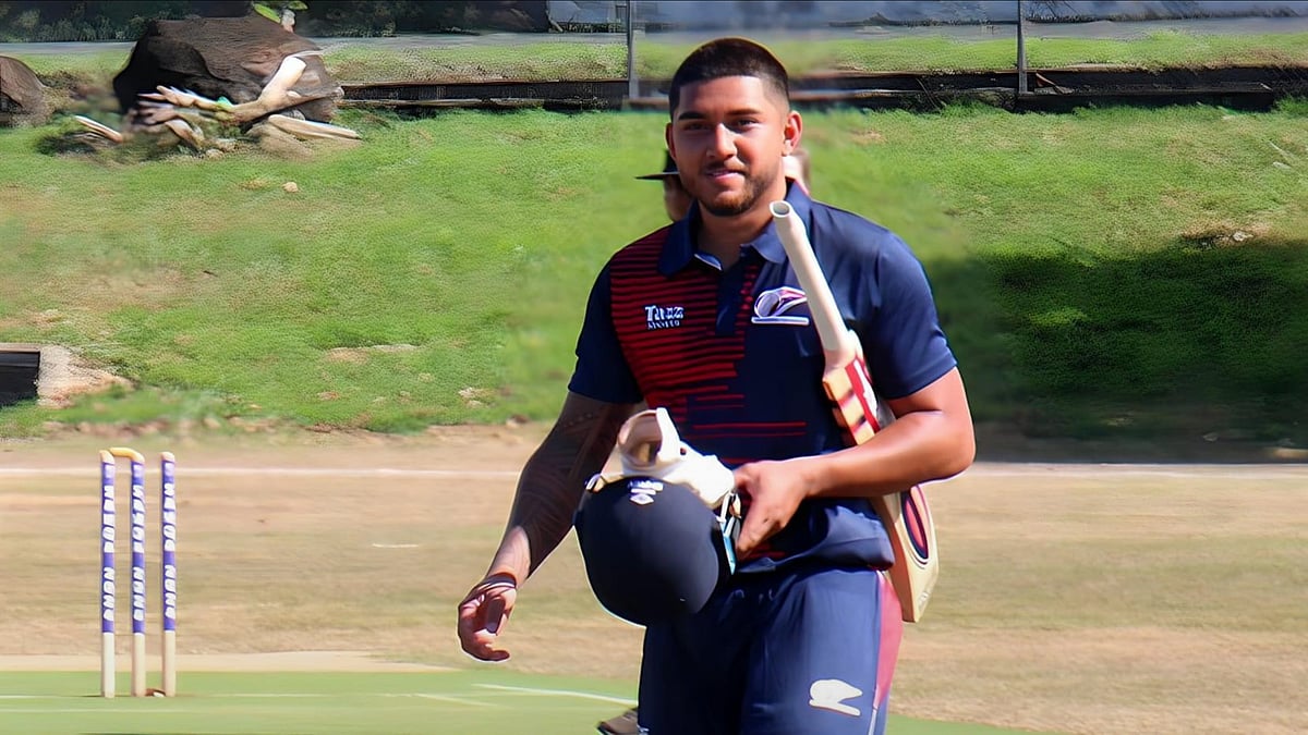 Photo: X | Routine of Nepal banda : Samoa's batter Darius Visser smashed 39 runs off one over against Vanuatu.
